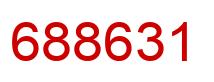Number 688631 red image