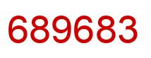 Number 689683 red image