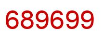 Number 689699 red image