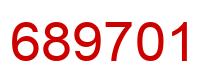 Number 689701 red image