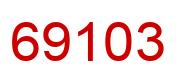 Número 69103 imagen rojo