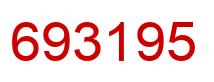 Number 693195 red image