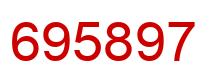 Number 695897 red image