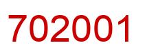 Number 702001 red image