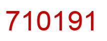 Number 710191 red image