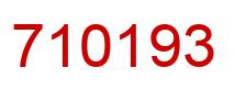 Number 710193 red image