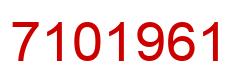 Número 7101961 imagen rojo