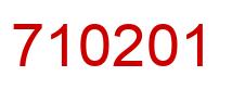 Number 710201 red image