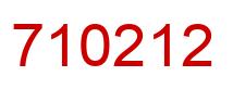 Número 710212 imagen rojo
