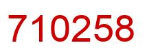 Number 710258 red image