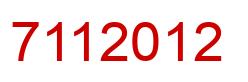 Número 7112012 imagen rojo