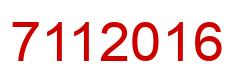 Number 7112016 red image