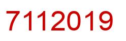 Número 7112019 imagen rojo