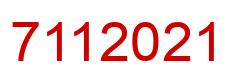 Número 7112021 imagen rojo