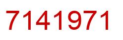 Number 7141971 red image