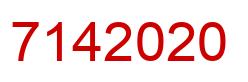 Number 7142020 red image