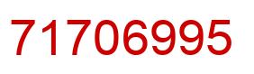 Number 71706995 red image