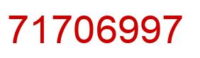 Number 71706997 red image
