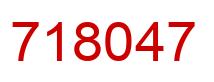 Number 718047 red image