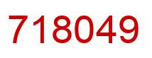 Number 718049 red image