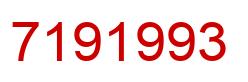 Number 7191993 red image