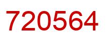 Number 720564 red image