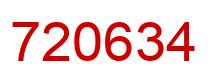 Number 720634 red image