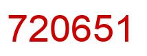 Número 720651 imagen rojo