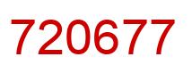 Número 720677 imagen rojo