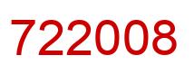 Número 722008 imagen rojo