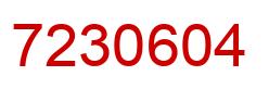 Número 7230604 imagen rojo