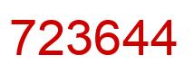 Number 723644 red image