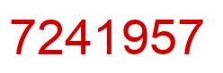 Number 7241957 red image