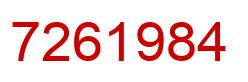Number 7261984 red image