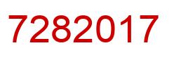 Number 7282017 red image