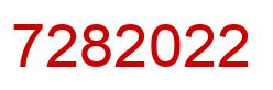 Number 7282022 red image