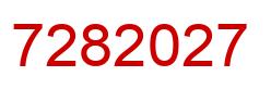 Number 7282027 red image