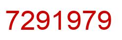 Number 7291979 red image