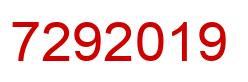 Number 7292019 red image