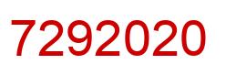 Number 7292020 red image