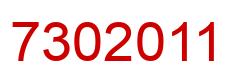 Number 7302011 red image