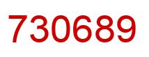 Number 730689 red image