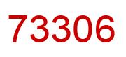 Number 73306 red image