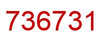 Number 736731 red image