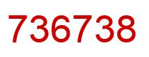 Number 736738 red image