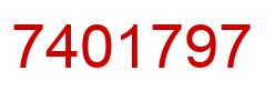 Number 7401797 red image