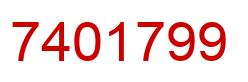 Number 7401799 red image