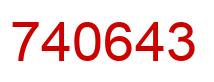 Number 740643 red image