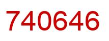 Número 740646 imagen rojo