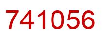 Number 741056 red image